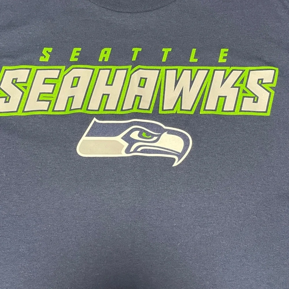 Seattle Seahawks Navy Blue Shirt Men’s Size XL